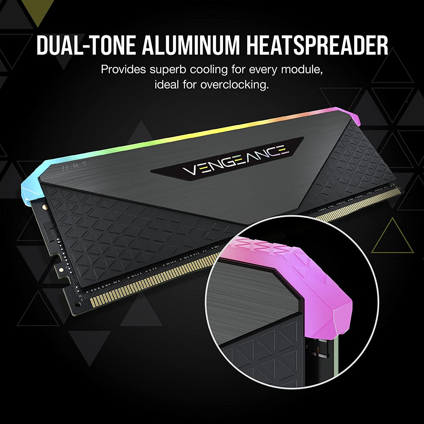 Vengeance RGB RT 32GB (2X16Gb) DDR4 3600 (PC4-28800) C18 1.35V Desktop Memory