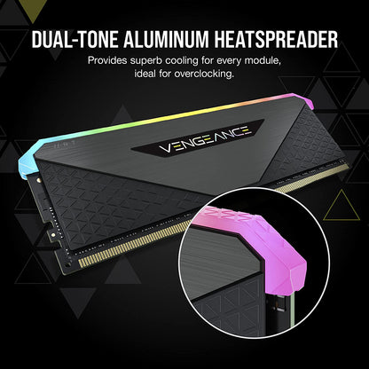 Vengeance RGB RT 32GB (2X16Gb) DDR4 3600 (PC4-28800) C18 1.35V Desktop Memory
