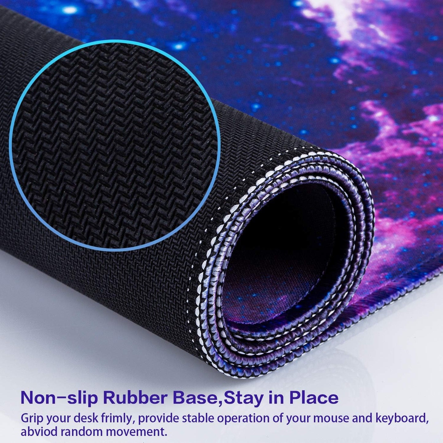 Gaming Mouse Pad, 31.5X15.7Inch Large Extended Mousepad Big Computer Desk Mat for Keyboard and Mouse Full Desk Mouse Mat with Non-Slip & Rubber Base